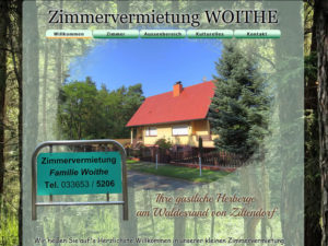 Zimmervermietung Woithe Ziltendorf